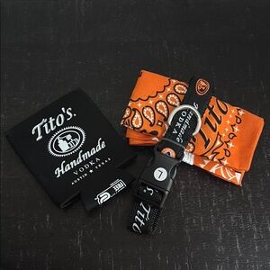 Tito’s Collar, Bandana and Koozie - NEVER USED!!!